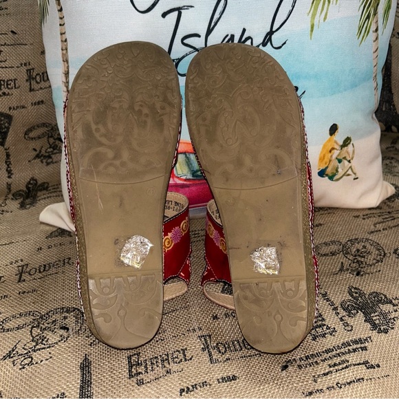 L’ Artiste By Spring Step Women’S Tiffinal Red Multi Ankle Strap Wedge Sandals - Picture 14 of 15